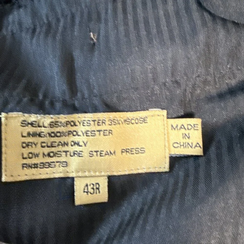 Luca Rossi Italia Mens Brown Pinstripe Suit Dress Pants‎ 42W x 29L